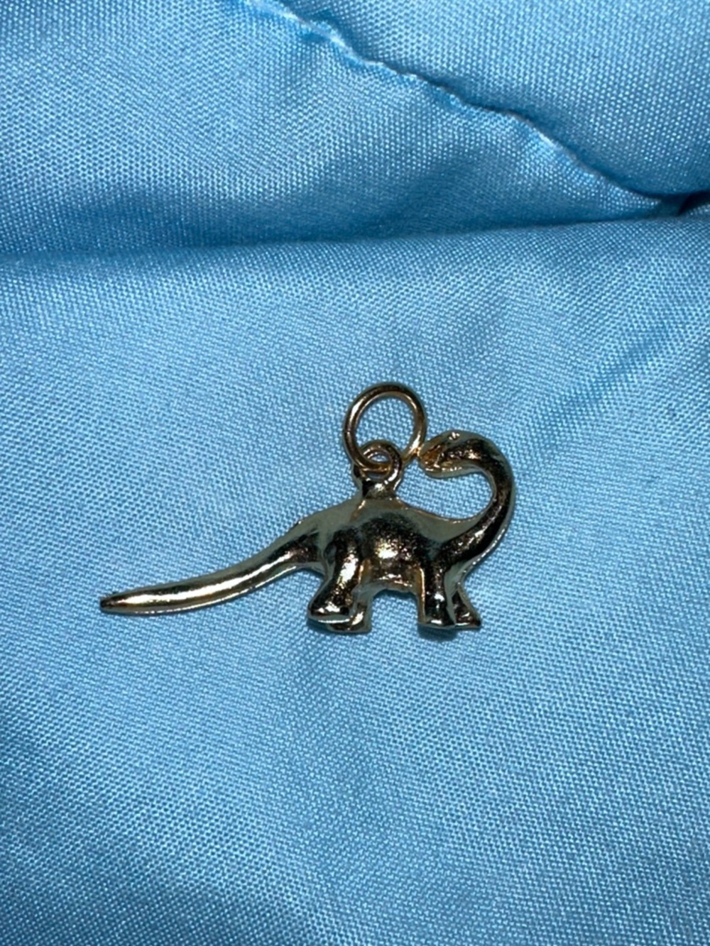 Gold Plated  Brontosaurus dinosaur charm pendant